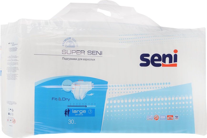 Белла CARE PRODUCTS `Seni super` Լ ((3) diapers for adults N30